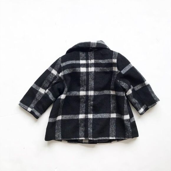 Old Navy plaid wool blend coat/jacket EUC 3-6m - Picture 5 of 5